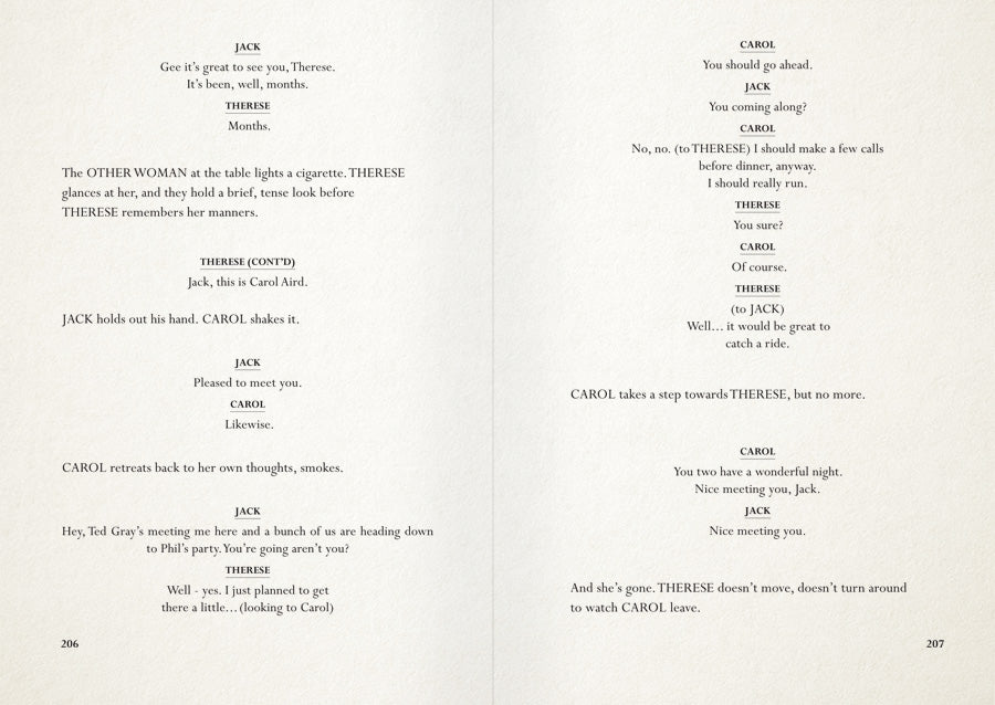 CAROL: Original Screenplay (2nd Press Edition)
